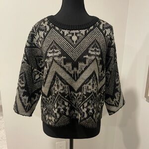 Free People Patterned Sweater EUC